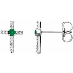 WB Choice Jewelry Earrings Platinum Emerald 05 CTW Diamond Cross EarringsR17021663PSTWBC WB Choice Jewelry Earrings Platinum Emerald 05 CTW Diamond Cross EarringsR17021663PSTWBC