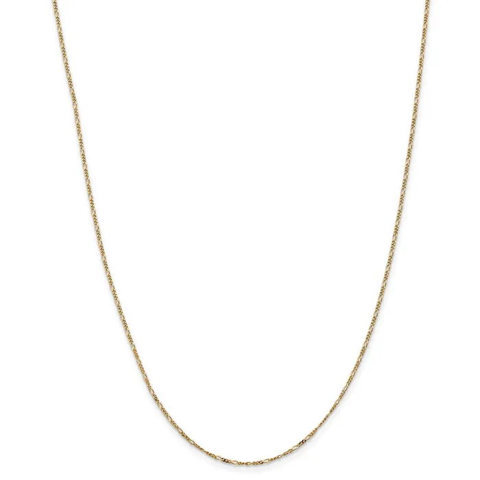 WB Choice Jewelry Necklaces 14k 125mm Flat Figaro Pendant ChainWBCPEN724