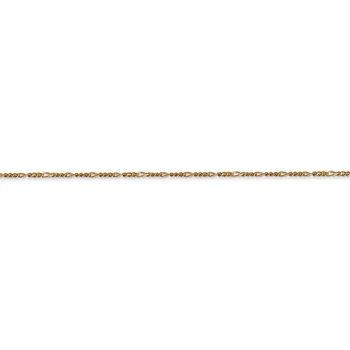 WB Choice Jewelry Necklaces 14k 125mm Flat Figaro Pendant ChainWBCPEN724 WB Choice Jewelry Necklaces 14k 125mm Flat Figaro Pendant ChainWBCPEN724