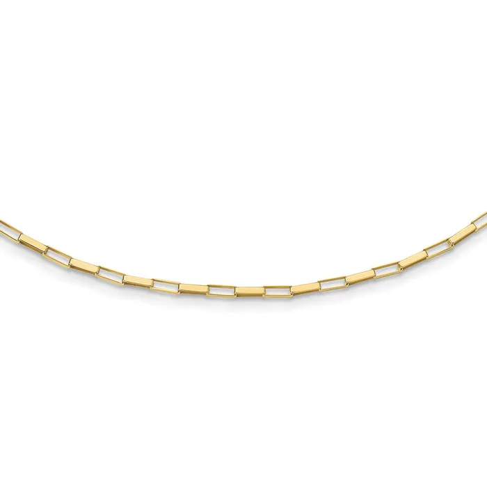 WB Choice Jewelry Necklaces 14K Polished Fancy Box Links 17in NecklaceWBCSF295617 WB Choice Jewelry Necklaces 14K Polished Fancy Box Links 17in NecklaceWBCSF295617