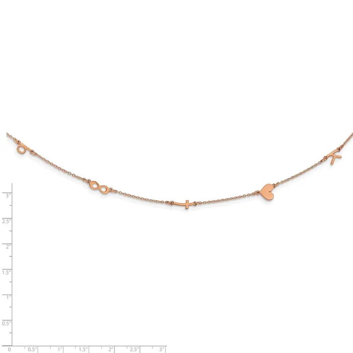 WB Choice Jewelry Necklaces 14K Rose Gold 5 initialSymbol NecklaceWBCXNA1290R WB Choice Jewelry Necklaces 14K Rose Gold 5 initialSymbol NecklaceWBCXNA1290R