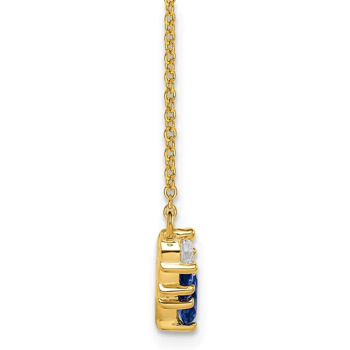 WB Choice Jewelry Necklaces 14k Sapphire and Diamond 18 inch NecklaceWBCPM7177SA007YA WB Choice Jewelry Necklaces 14k Sapphire and Diamond 18 inch NecklaceWBCPM7177SA007YA