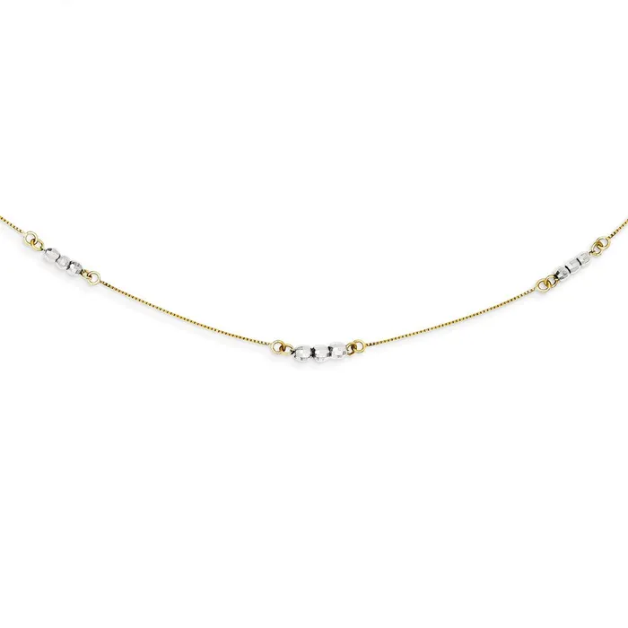 WB Choice Jewelry Necklaces 14K TwoTone Mirror Beaded NecklaceWBCSF173218 WB Choice Jewelry Necklaces 14K TwoTone Mirror Beaded NecklaceWBCSF173218