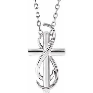 WB Choice Jewelry Necklaces Platinum Cross 1618 Necklace R42371609PSTWBC WB Choice Jewelry Necklaces Platinum Cross 1618 Necklace R42371609PSTWBC