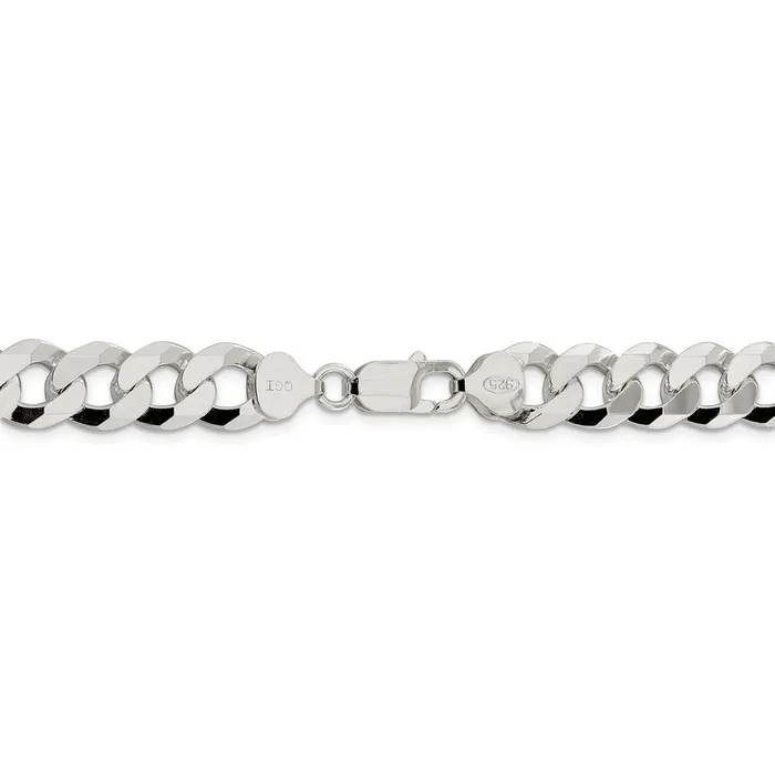 WB Choice Jewelry Necklaces Sterling Silver 106mm Beveled Curb ChainWBCQFB25020 WB Choice Jewelry Necklaces Sterling Silver 106mm Beveled Curb ChainWBCQFB25020