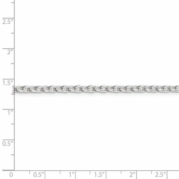 WB Choice Jewelry Necklaces Sterling Silver 35mm Cable ChainWBCQCL10028 WB Choice Jewelry Necklaces Sterling Silver 35mm Cable ChainWBCQCL10028