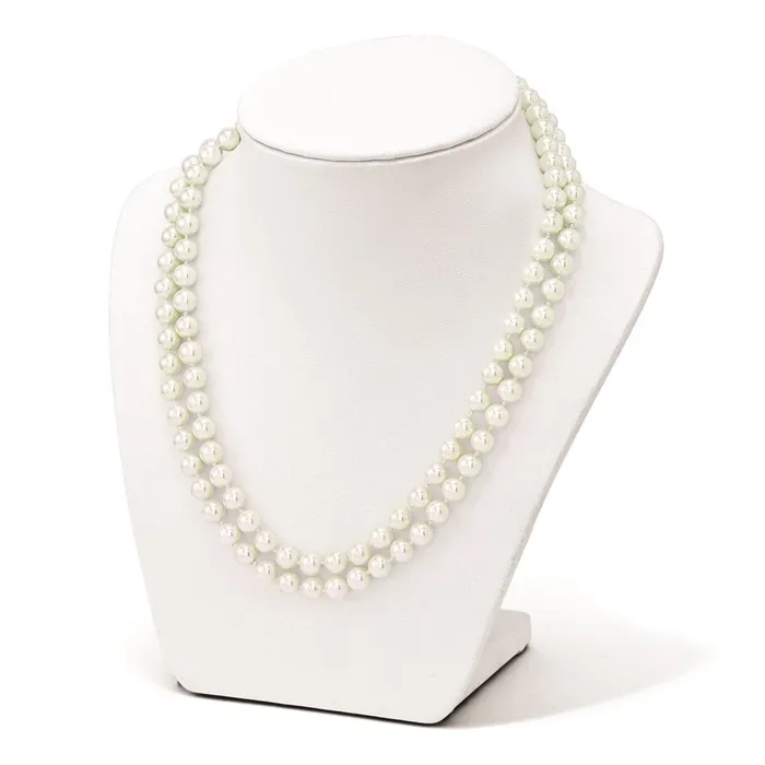 WB Choice Jewelry Necklaces Sterling Silver Majestik Rhpl 2 Row 78mm Wht Imitat Shell Pearl NecklaceWBCQMJN270W18 WB Choice Jewelry Necklaces Sterling Silver Majestik Rhpl 2 Row 78mm Wht Imitat Shell Pearl NecklaceWBCQMJN270W18