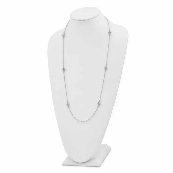 WB Choice Jewelry Necklaces Sterling Silver Rhodiumplated Open Circles NecklaceWBCQG533231 WB Choice Jewelry Necklaces Sterling Silver Rhodiumplated Open Circles NecklaceWBCQG533231