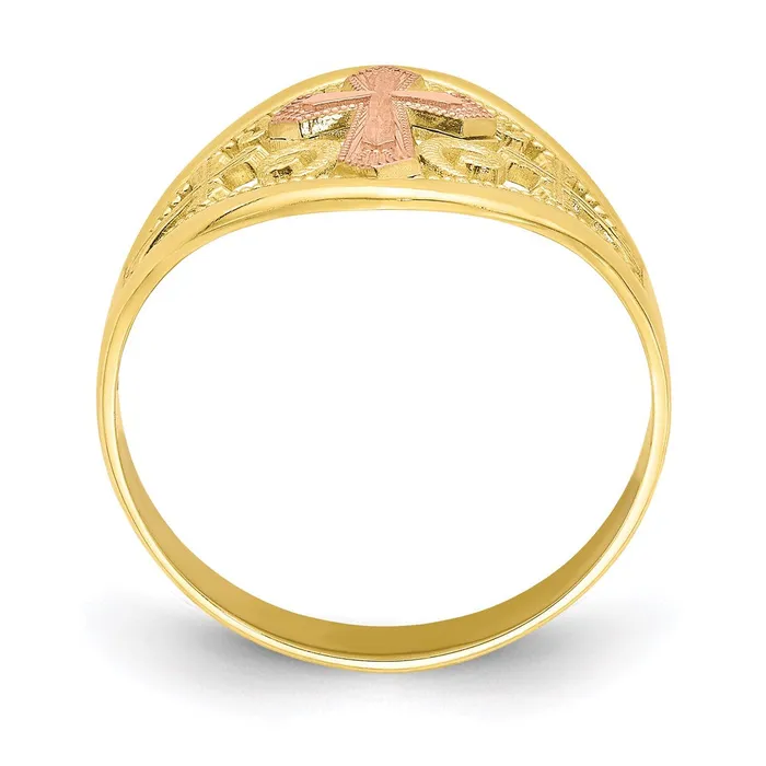 WB Choice Jewelry Rings 10K TwoTone Cross RingWBC10C1426 WB Choice Jewelry Rings 10K TwoTone Cross RingWBC10C1426