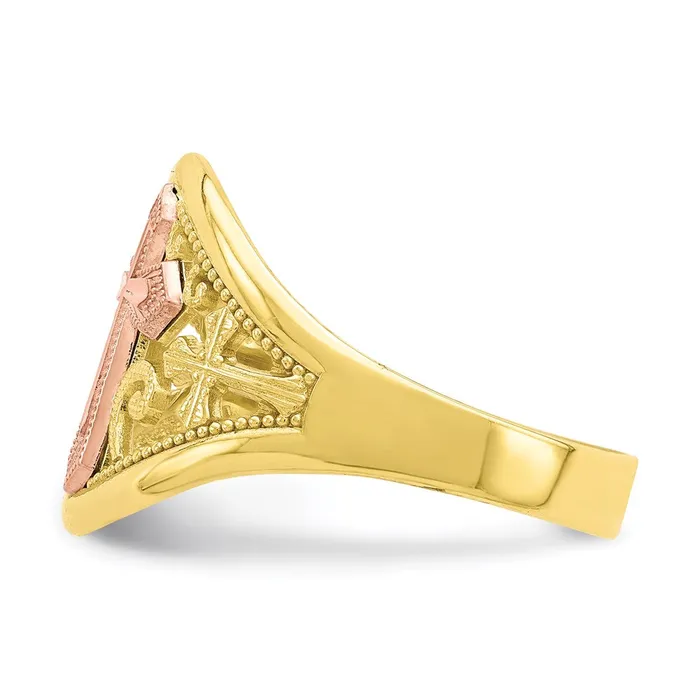WB Choice Jewelry Rings 10K TwoTone Cross RingWBC10C1426 WB Choice Jewelry Rings 10K TwoTone Cross RingWBC10C1426