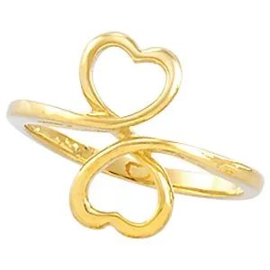 WB Choice Jewelry Rings 10K Yellow 14 mm Double Heart Ring523511025PSTWBC WB Choice Jewelry Rings 10K Yellow 14 mm Double Heart Ring523511025PSTWBC