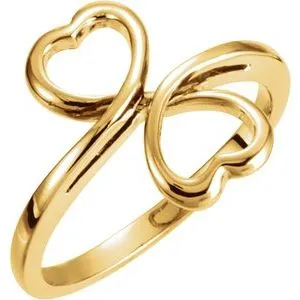 WB Choice Jewelry Rings 10K Yellow 14 mm Double Heart Ring523511025PSTWBC WB Choice Jewelry Rings 10K Yellow 14 mm Double Heart Ring523511025PSTWBC