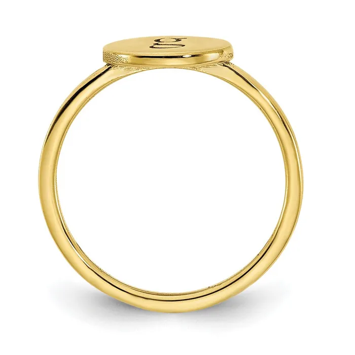 WB Choice Jewelry Rings 10KY Initial Oval Signet RingWBC10XNR122Y WB Choice Jewelry Rings 10KY Initial Oval Signet RingWBC10XNR122Y
