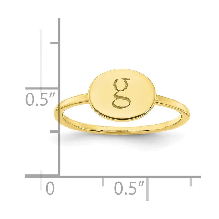 WB Choice Jewelry Rings 10KY Initial Oval Signet RingWBC10XNR122Y WB Choice Jewelry Rings 10KY Initial Oval Signet RingWBC10XNR122Y