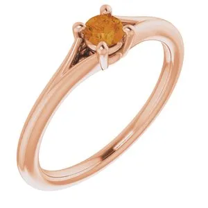 WB Choice Jewelry Rings 14K Rose Citrine Youth Solitaire Ring71984637PSTWBC WB Choice Jewelry Rings 14K Rose Citrine Youth Solitaire Ring71984637PSTWBC