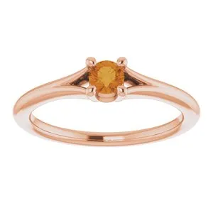 WB Choice Jewelry Rings 14K Rose Citrine Youth Solitaire Ring71984637PSTWBC WB Choice Jewelry Rings 14K Rose Citrine Youth Solitaire Ring71984637PSTWBC