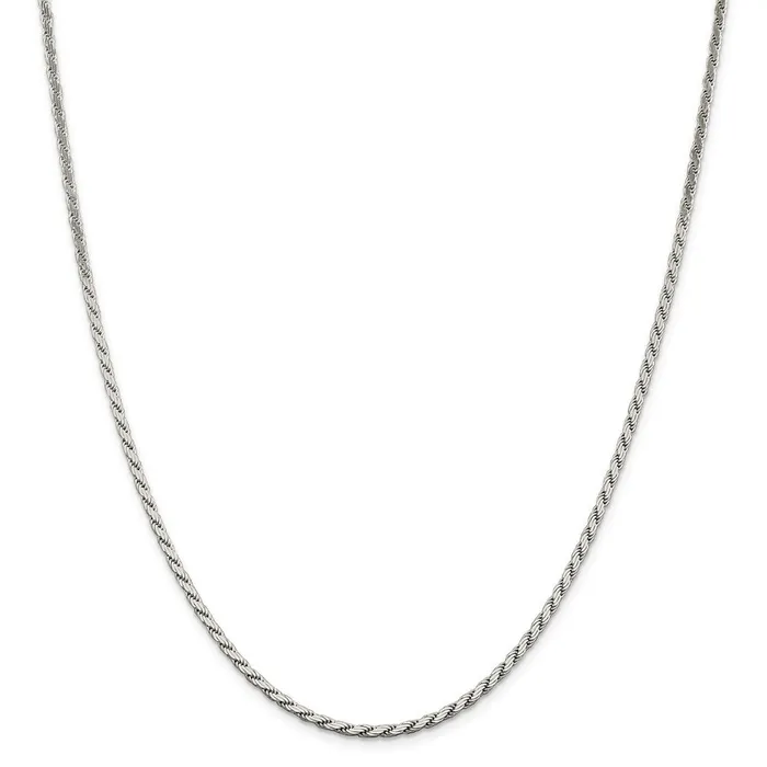 WB Choice Jewelry Rings Sterling Silver 25mm Flat Rope ChainWBCQFC20326