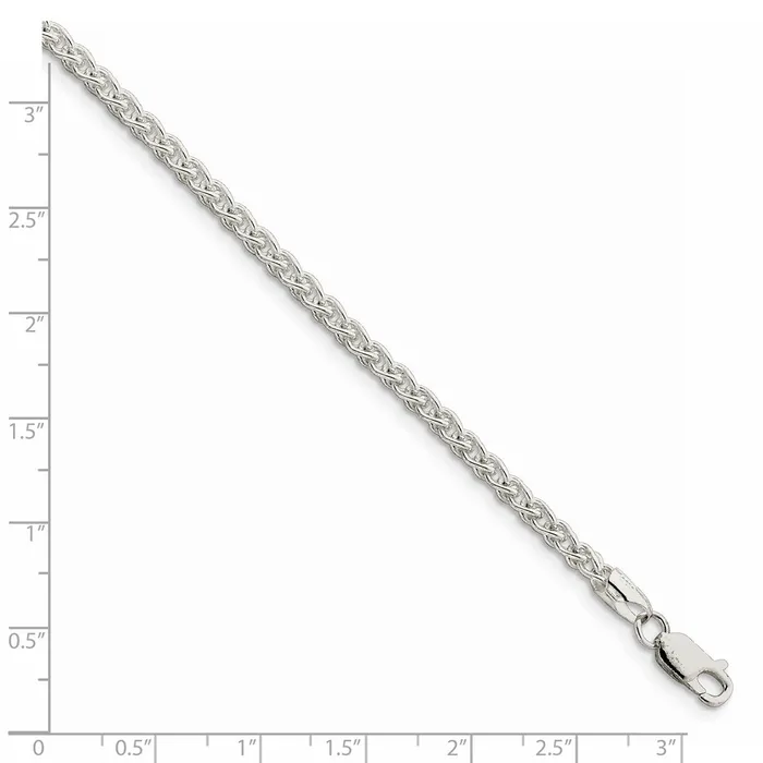 WB Choice Jewelry Rings Sterling Silver 3mm Round Spiga ChainWBCQSP08018 WB Choice Jewelry Rings Sterling Silver 3mm Round Spiga ChainWBCQSP08018