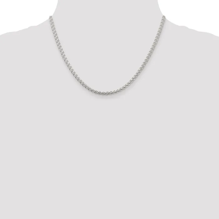 WB Choice Jewelry Rings Sterling Silver 3mm Round Spiga ChainWBCQSP08018 WB Choice Jewelry Rings Sterling Silver 3mm Round Spiga ChainWBCQSP08018