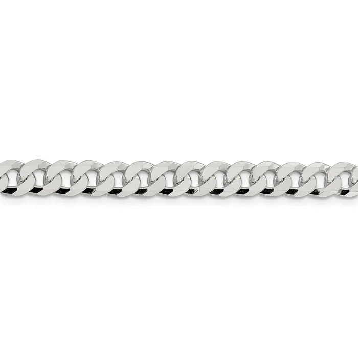 WB Choice Jewelry Rings Sterling Silver 7mm Beveled Curb ChainWBCQFB18022 WB Choice Jewelry Rings Sterling Silver 7mm Beveled Curb ChainWBCQFB18022