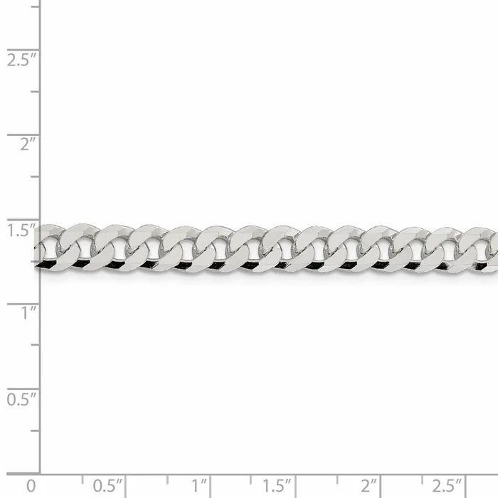 WB Choice Jewelry Rings Sterling Silver 7mm Beveled Curb ChainWBCQFB18022 WB Choice Jewelry Rings Sterling Silver 7mm Beveled Curb ChainWBCQFB18022