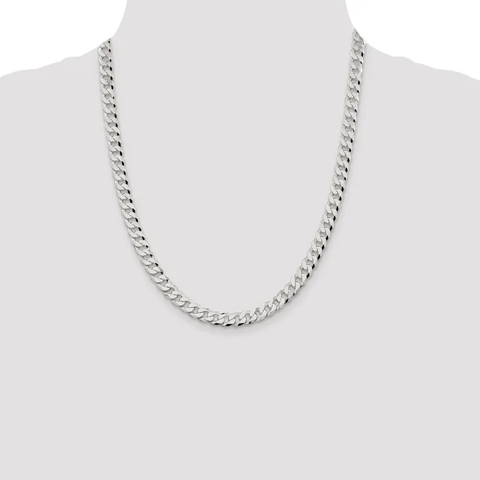 WB Choice Jewelry Rings Sterling Silver 7mm Beveled Curb ChainWBCQFB18022 WB Choice Jewelry Rings Sterling Silver 7mm Beveled Curb ChainWBCQFB18022