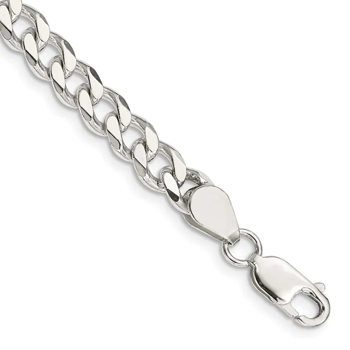 WB Choice Jewelry Rings Sterling Silver 7mm Curb ChainWBCQCB1809
