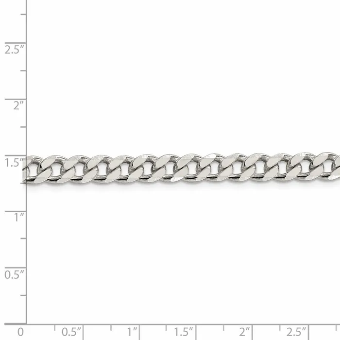 WB Choice Jewelry Rings Sterling Silver 7mm Curb ChainWBCQCB1809 WB Choice Jewelry Rings Sterling Silver 7mm Curb ChainWBCQCB1809