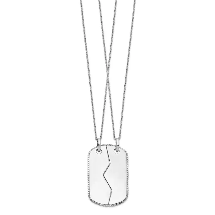 WB Choice Jewelry Rings Sterling Silver Antiqued Military Dog Tag For Two 18in NecklacesWBCQSX330 WB Choice Jewelry Rings Sterling Silver Antiqued Military Dog Tag For Two 18in NecklacesWBCQSX330