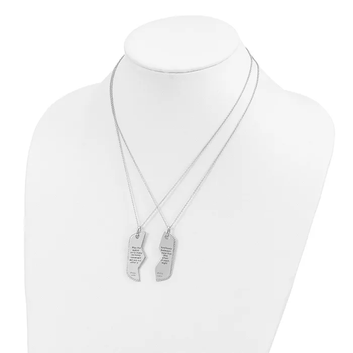 WB Choice Jewelry Rings Sterling Silver Antiqued Military Dog Tag For Two 18in NecklacesWBCQSX330 WB Choice Jewelry Rings Sterling Silver Antiqued Military Dog Tag For Two 18in NecklacesWBCQSX330