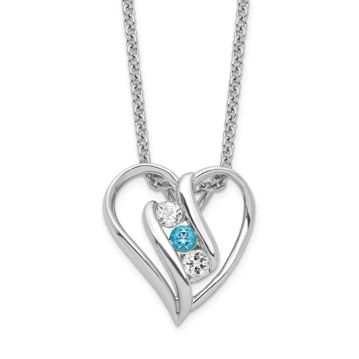 WB Choice Jewelry Rings Sterling Silver Survivor Clear Blue Swarovski Topaz Heart Support NecklacWBCSV227SSB16 WB Choice Jewelry Rings Sterling Silver Survivor Clear Blue Swarovski Topaz Heart Support NecklacWBCSV227SSB16