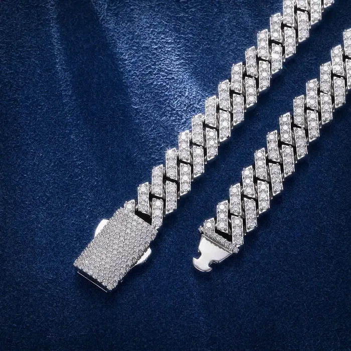 10MM Single Row Moissanite Prong Cuban Chain and Bracelet IceZeusShop Bracelets 10MM Single Row Moissanite Prong Cuban Chain and Bracelet IceZeusShop Bracelets