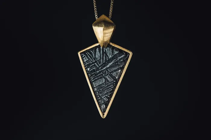 14k Yellow Gold Meteorite Pendant Art FX fine jewelry PreStyled Sets