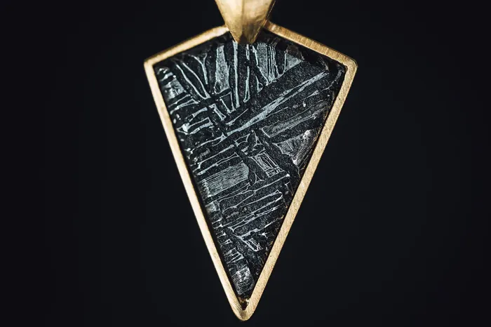 14k Yellow Gold Meteorite Pendant Art FX fine jewelry PreStyled Sets