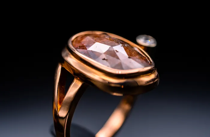 Art FX fine jewelry Rings 14k Rose Gold Raw Diamond Ring