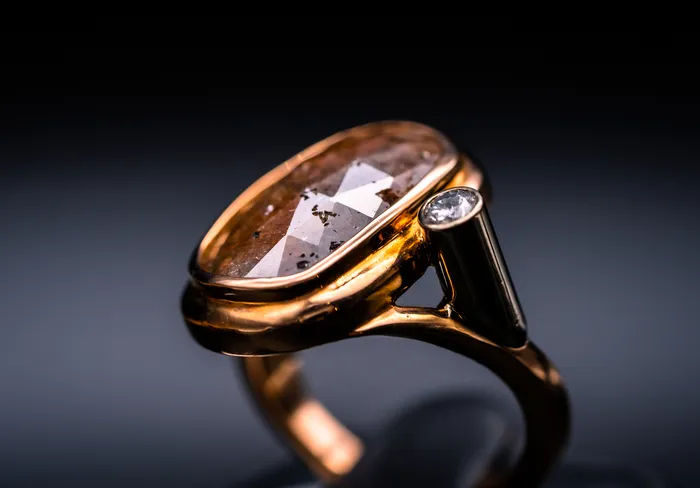 Art FX fine jewelry Rings 14k Rose Gold Raw Diamond Ring