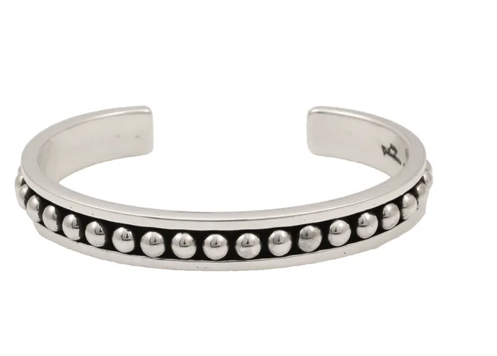 Artie Yellowhorse Bracelets Rail and Bead Cuff Bracelet