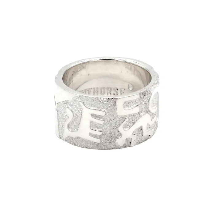 Ben Nighthorse Rings Rock Art Wedding Band Ring