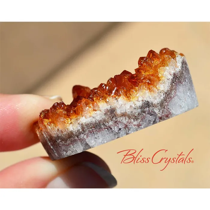 Bliss Crystals Rings Wholesale 4 CITRINE Cut Geode Cabochons Jewelry Maker Rough Stone Crystal SR24