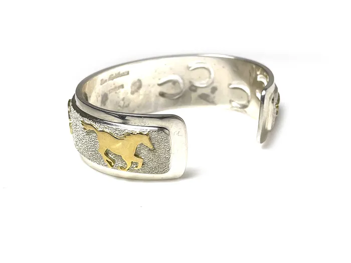Bracelets Ben Nighthorse Two Tone Horse Horse Shoe Cuff Bracelet