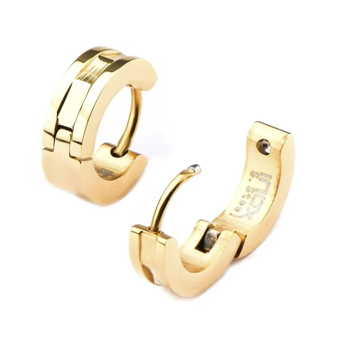 Bracelets Golden Tone Stainless Steel 4mm Industrial Cut Bali INOX JEWELRY