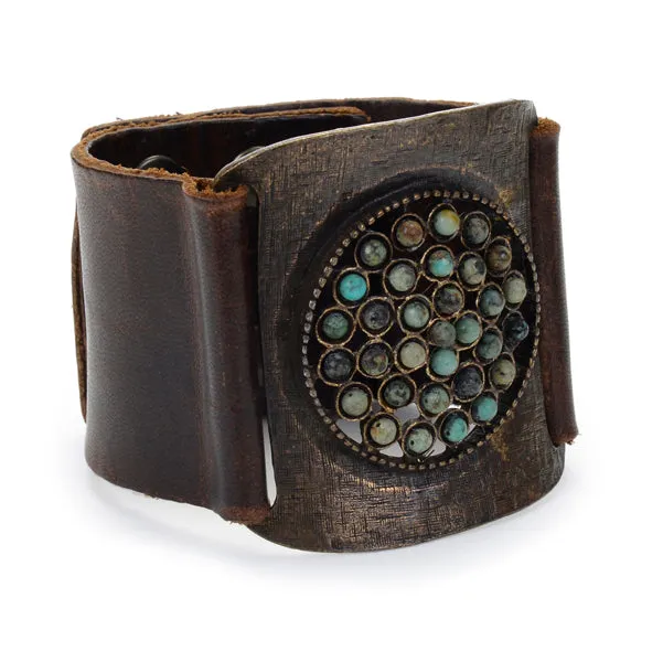 Bracelets Large Buckle with Cluster Center Leather Bracelet Rebel Designs Accessories Bracelets Large Buckle with Cluster Center Leather Bracelet Rebel Designs Accessories