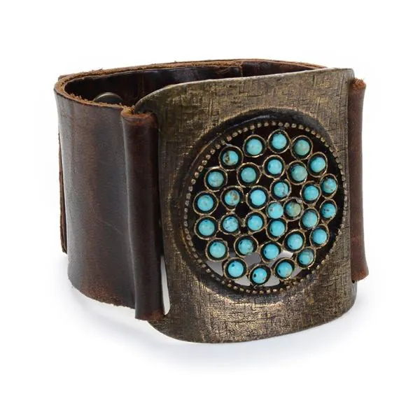 Bracelets Large Buckle with Cluster Center Leather Bracelet Rebel Designs Accessories Bracelets Large Buckle with Cluster Center Leather Bracelet Rebel Designs Accessories