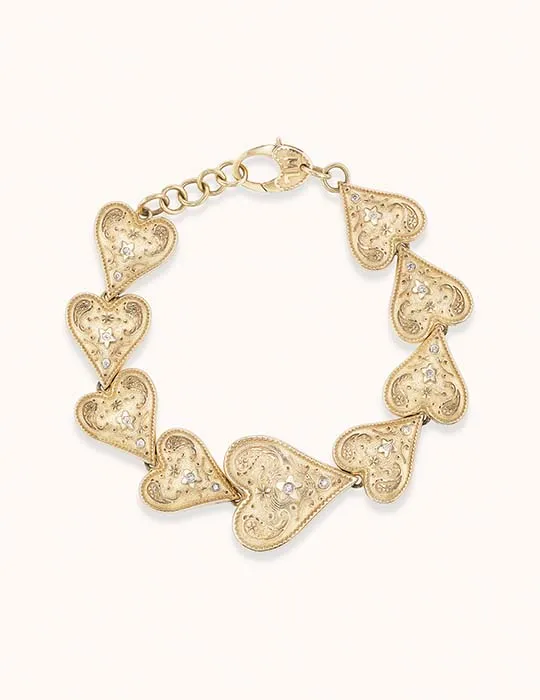 Bracelets Marlo Laz Mixed Southwestern Heart Bracelet