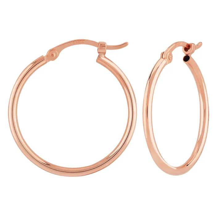 Carla Corp Earrings 14k Rose Gold Hoop Earrings