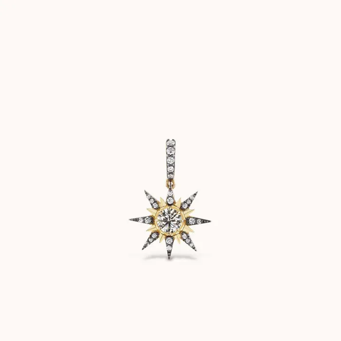Charm Necklaces Marlo Laz Sunburst Charm Diamond
