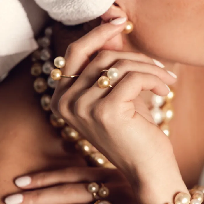 Cypress Golden South Sea Pearl Ring misha hawaii Rings