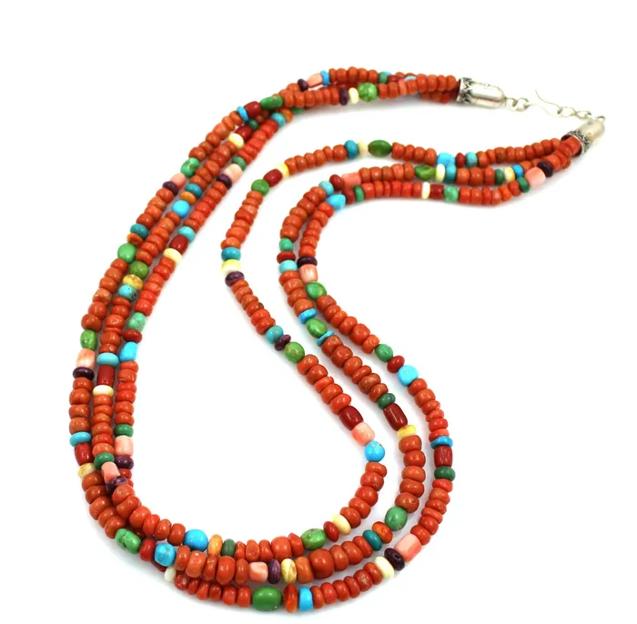 Don Lucas Necklaces 3 Strand Multi Stone Necklace