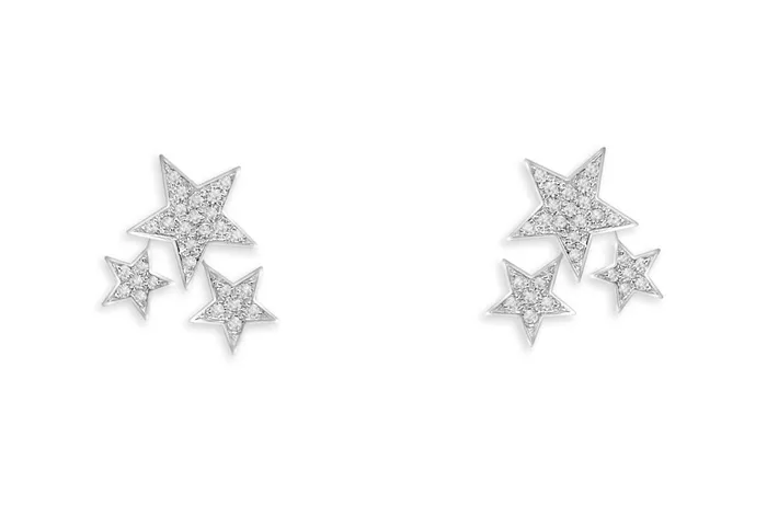 Earrings Albert Hern Earrings 14kt Gold 3 Bezel Star Diamonds Earrings Albert Hern Earrings 14kt Gold 3 Bezel Star Diamonds