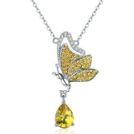 Earrings AliExpress Butterfly Jewelry in Platinum Plated Sterling Silver Yellow Earrings AliExpress Butterfly Jewelry in Platinum Plated Sterling Silver Yellow